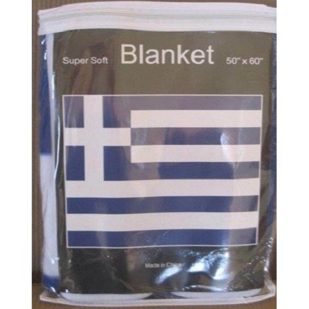 New Greece Greek Heritage Country Flag Soft Fleece Throw Git Blanket NIP SOFT - Picture 3 of 3